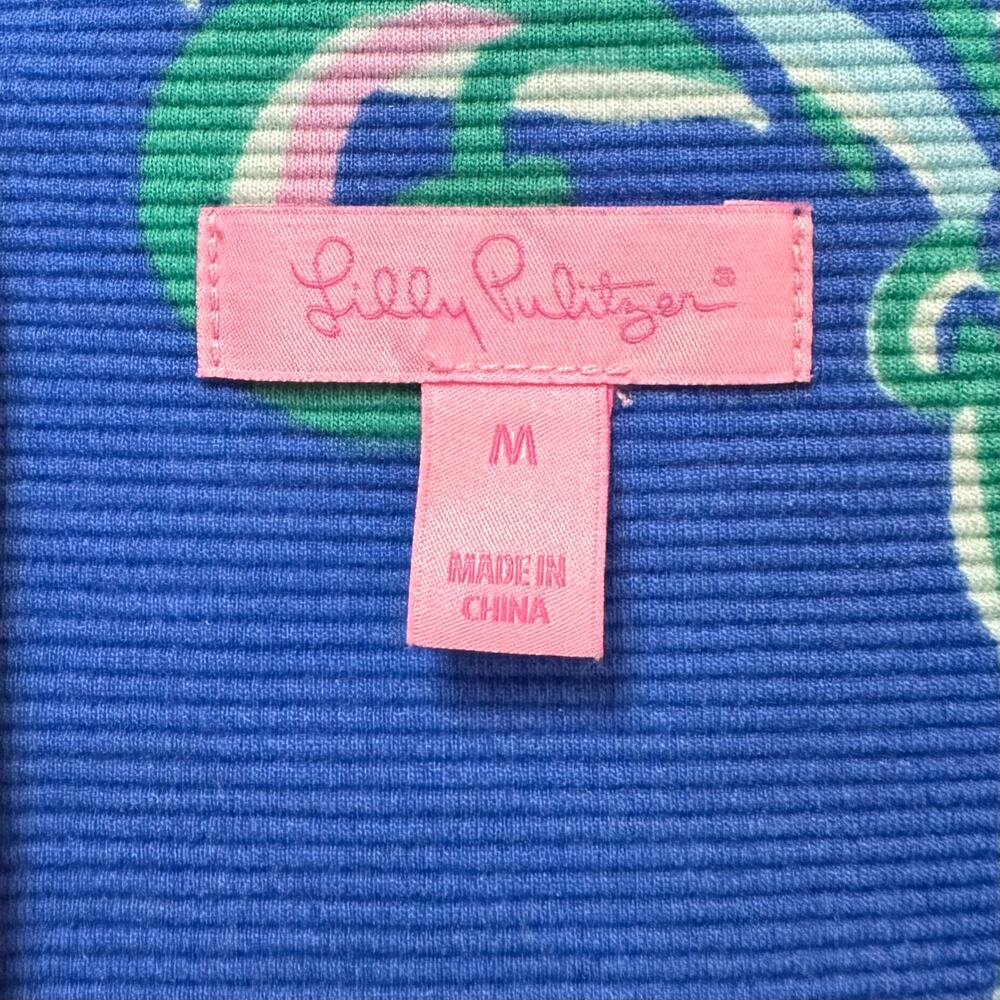 Lilly Pulitzer Layton Shift Dress Blue Crush Size M - Picture 10 of 12